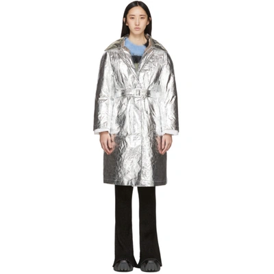 Ienki Ienki Ssense Exclusive Silver Woolmark Mac Coat