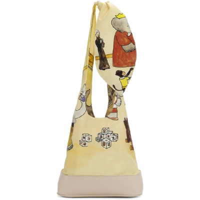Lanvin Twill Bow Bag In Yellow