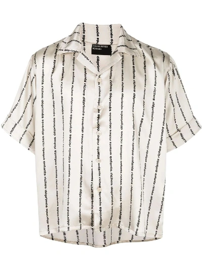 Enfants Riches Deprimes Off-white & Black Logo Stripes Shirt