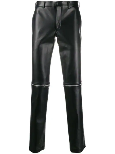 Comme Des Garçons Homme Deux Comme Des Garcons Homme Plus Black Faux-leather Zippered Trousers