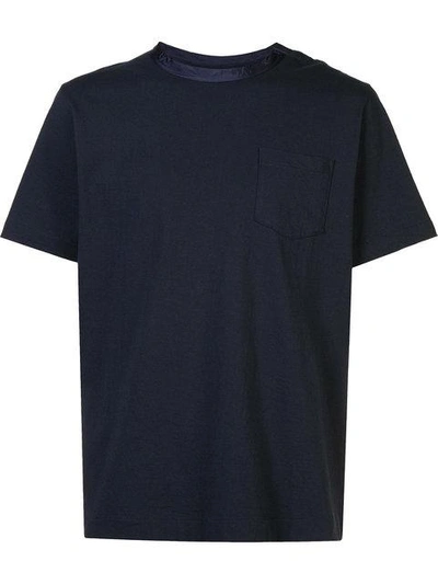 Sacai Classic T-shirt In Navy|blu