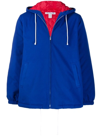 Comme Des Garçons Shirt Padded Hooded Jacket In Blue