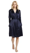 La Perla Silk Short Robe In Midnight