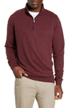 Peter Millar Men's Comfort Interlock Quarter-zip Sweater In Acai Berry