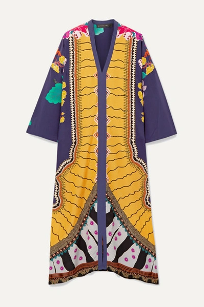 Etro Oversized Printed Silk Crepe De Chine Kaftan In Multicoloured