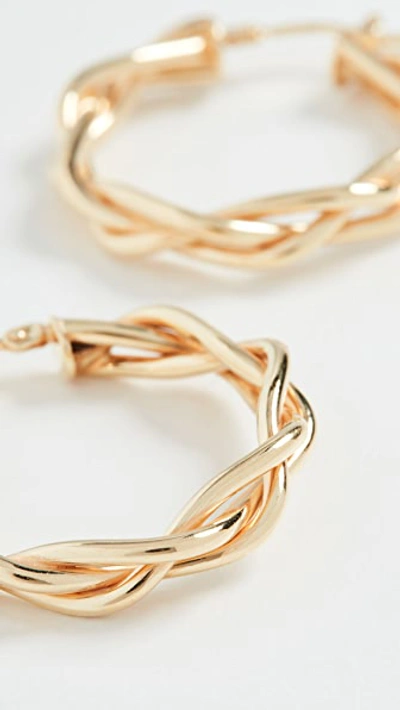 Loren Stewart Net Sustain 14-karat Gold Hoop Earrings