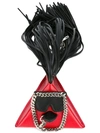 Stella Mccartney Falabella Rooster Keychain In Red