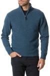 Rodd & Gunn Men's Charlestown Quarter-zip Lambswool Sweater In Azure