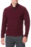 Rodd & Gunn Men's Charlestown Quarter-zip Lambswool Sweater In Merlot
