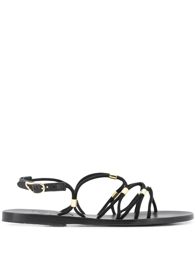 Ancient Greek Sandals Pasifai Leather Slingback Sandals In Black