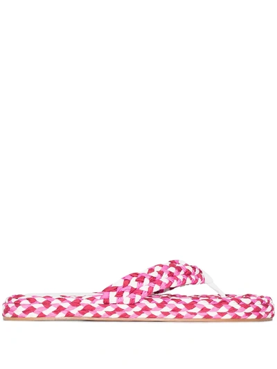 Zimmermann Pink Braided Cotton Sandals