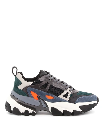 Michael Kors Men's Shoes Suede Trainers Sneakers Penn In Multicolour