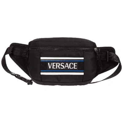 Versace Men's Belt Bum Bag Hip Pouch  Olympus In Black
