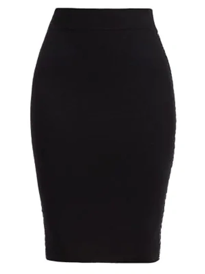 Atm Anthony Thomas Melillo Women's Knit Pencil Skirt In Black Chalk