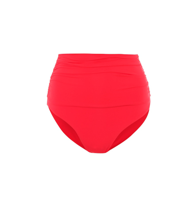 Melissa Odabash Caribe High-rise Bikini Bottoms In Red