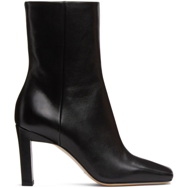 Wandler Isa Two-tone Leather Ankle Boots In 3200 Black | ModeSens