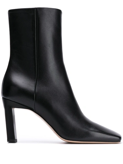 Wandler Isa Leather Ankle Boots In Black