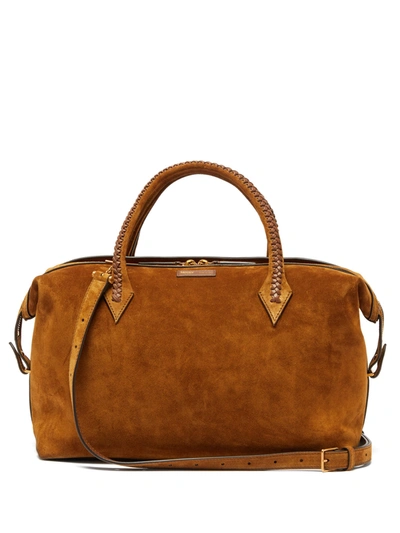 Metier Perriand Medium Suede City Bag In Brown