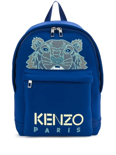 Kenzo Navy Blue Kampus Neoprene Tiger Backpack