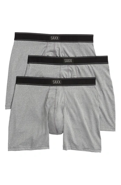 Saxx 3-pack Daytripper Boxer Briefs In Grey