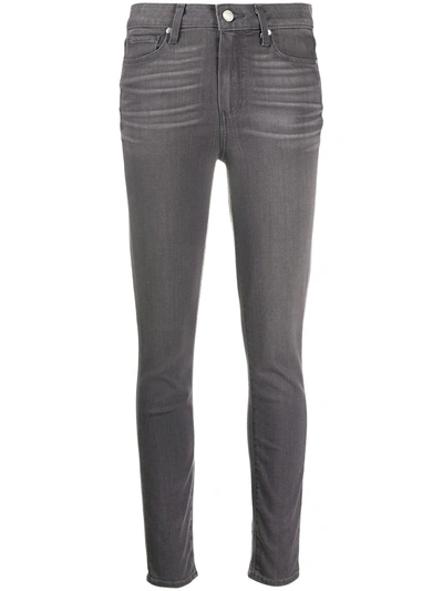 Paige Hoxton Skinny High-rise Stretch-denim Jeans In Grey