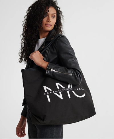 Superdry Portland Shopper Bag In Black