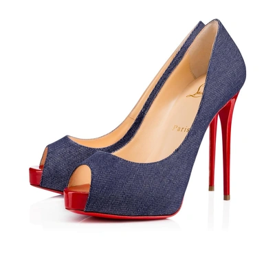 Christian Louboutin New Very Prive In Blue/rougissime