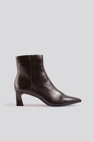 Mango Inky Ankle Boots Brown In Chocolate