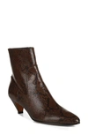 Vince Perfect Pairs Meta Pointed Toe Bootie In Cognac Snake Print