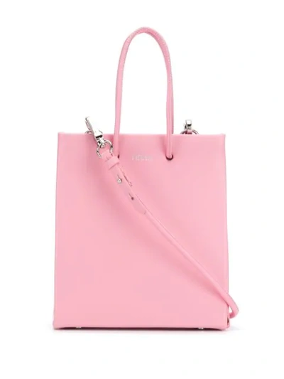 Medea Short Prima Croc Embossed Leather Bag In Pink ModeSens