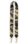 Marc Jacobs Webbing Guitar Bag Strap In Camo/gold