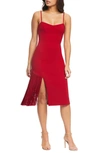 Dress The Population Rory Midi Dress In Garnet