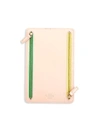 Royce New York Rfid-blocking 4-zip Leather Travel Organizer In Blush Pink