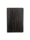 Royce New York Croc-embossed Leather Passport Case In Black