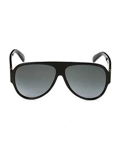 Givenchy Oversized Aviator-style Acetate Sunglasses In Black/dark Gray