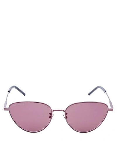 Saint Laurent Metal Cat-eye Sunglasses In Pink