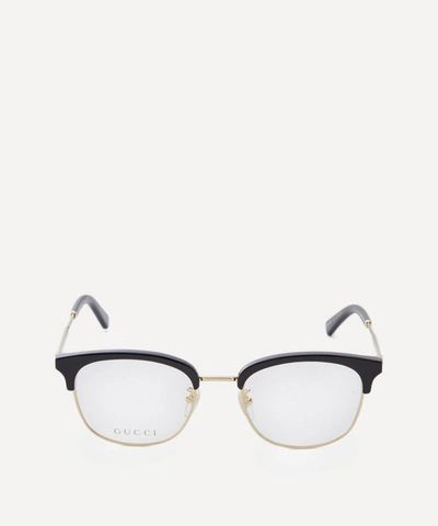 Gucci Acetate And Metal Contrast Glasses In Black