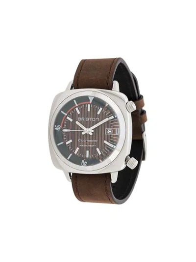 Briston Watches Clubmaster Diver Yachting Watch In Brown