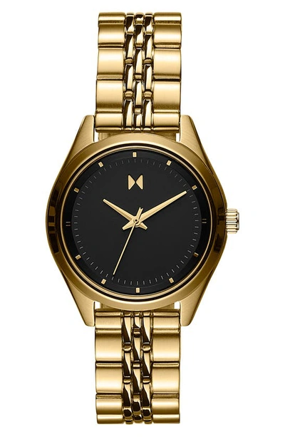 Mvmt Rise Hustle Goldtone Stainless Steel Bracelet Watch In Black/gold