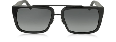 Marc Jacobs Designer Sunglasses Marc 57/s Acetate Rectangular Aviator Men's Sunglasses In Noir/ Noir Nuancé