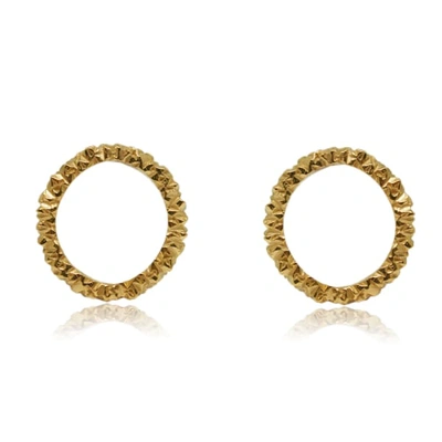 Karolina Bik Jewellery Mordor Round Earrings Gold