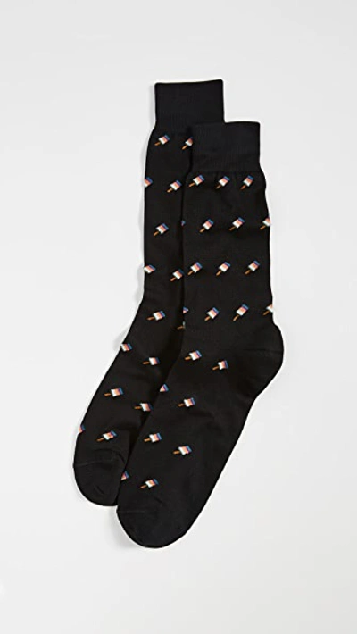 Paul Smith Artist Lolly Socks In Black