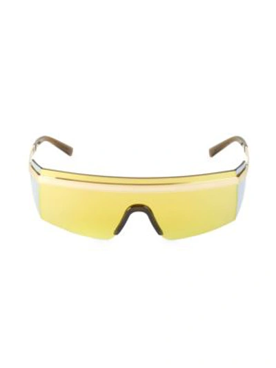 Versace 145mm Sheild Sunglasses In Gold