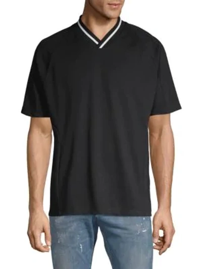 Hugo Diort V-neck Tee In Black