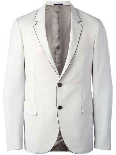 Lanvin Contrast Trim Blazer In Grey