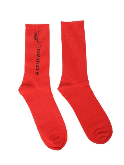 A-cold-wall* A Cold Wall Red Design Socks