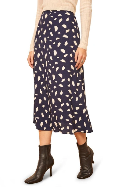 Reformation Bea Midi Skirt In Splatter