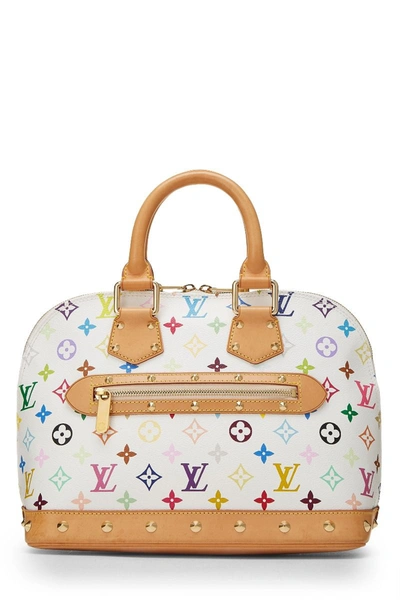 Pre-owned Louis Vuitton Takashi Murakami X  White Monogram Multicolore Alma Pm