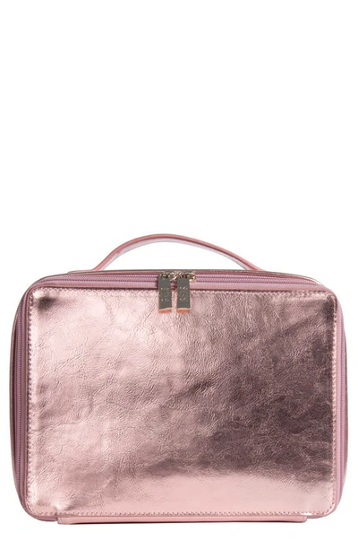 Beis Travel Cosmetics Case In Pink Sparkle