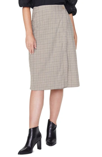 Nydj Plaid Faux Wrap Skirt In Westview Plaid